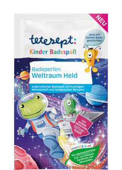 Kinder Badespaß Weltraum Held