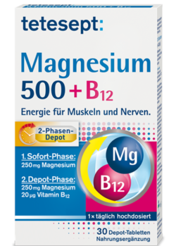 Magnesium 500+B12 2-Phasen Depot