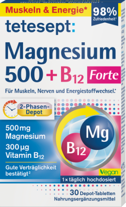 Magnesium 500+B12 2-Phasen Depot