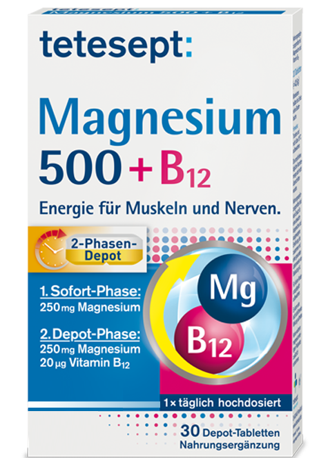 tetesept Magnesium Calcium 500 Nahrungsergänzungsmittel für den Erhalt von Mus 