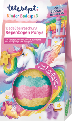 Badeüberraschung Regenbogenpony