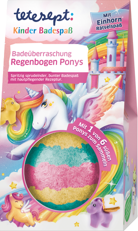 Badeüberraschung Regenbogenpony