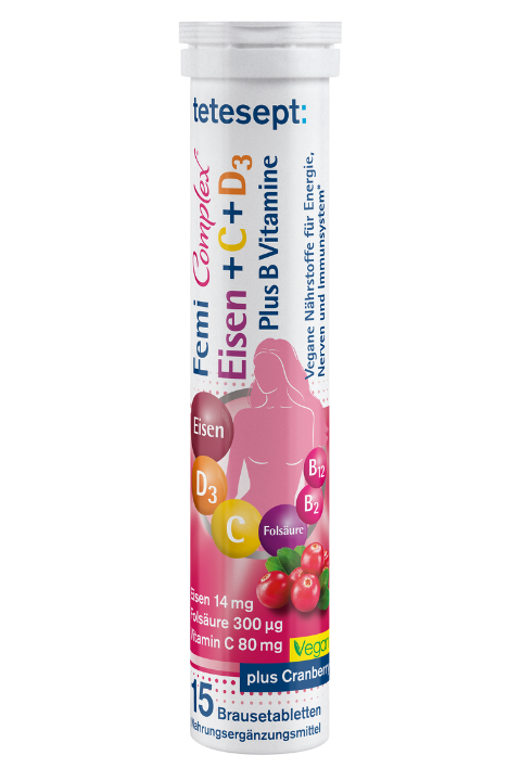 FemiComplex® Eisen Plus B+C+D Brausetabletten