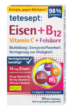 Eisen + B12 + Vitamin C + Folsäure
